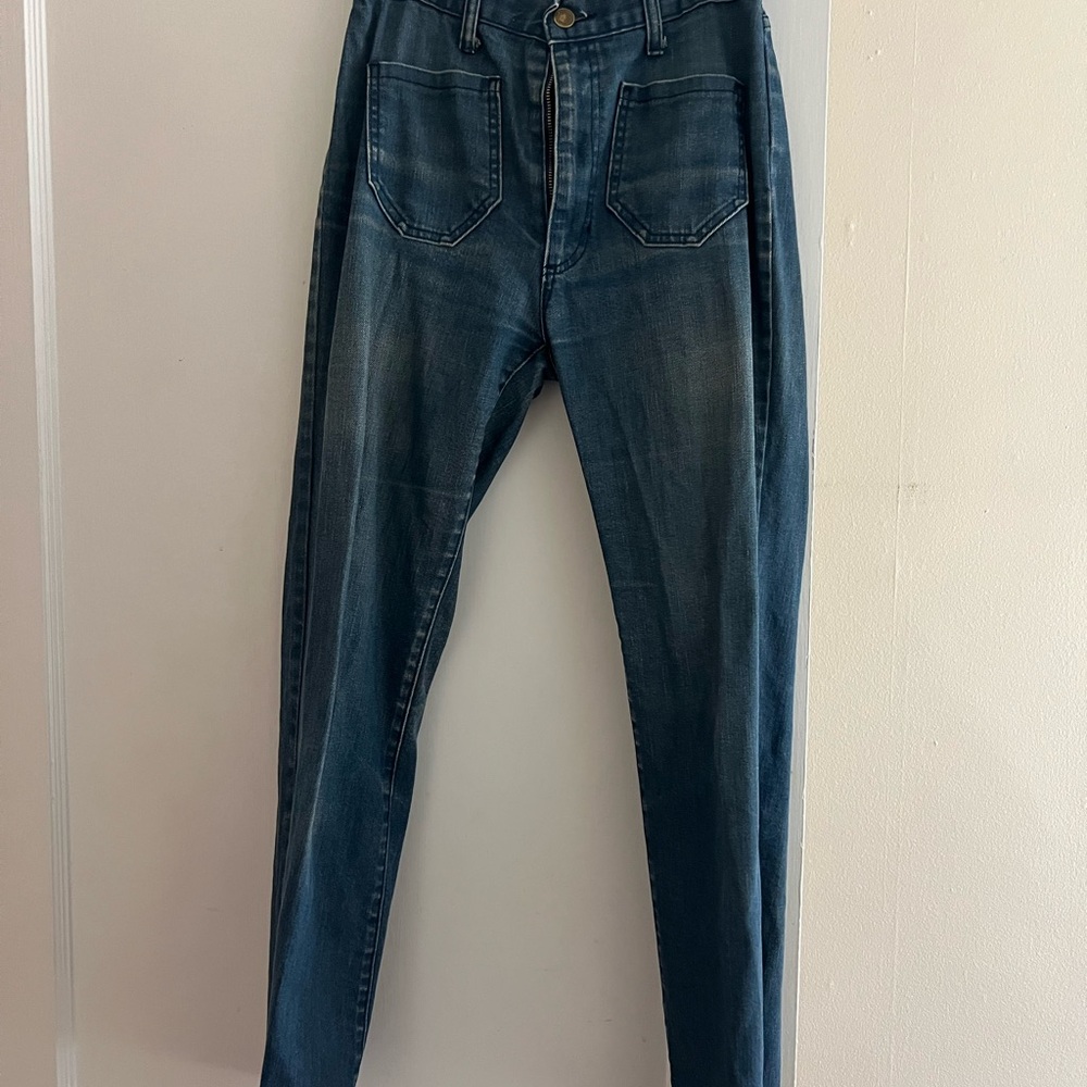 High Rise Blue Jeans